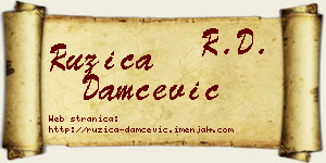 Ružica Damčević vizit kartica